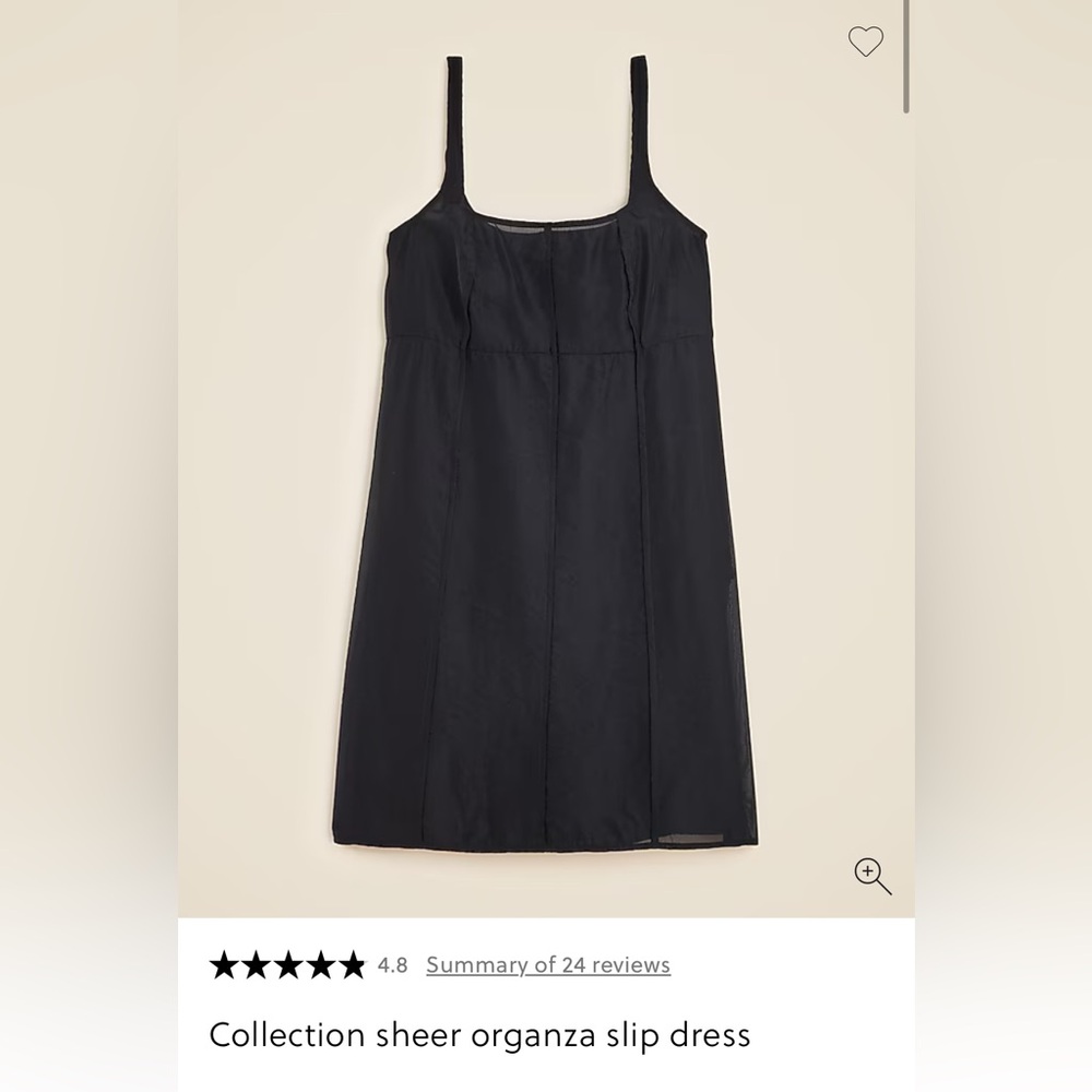 J. Crew Collection Black Organza Dress
